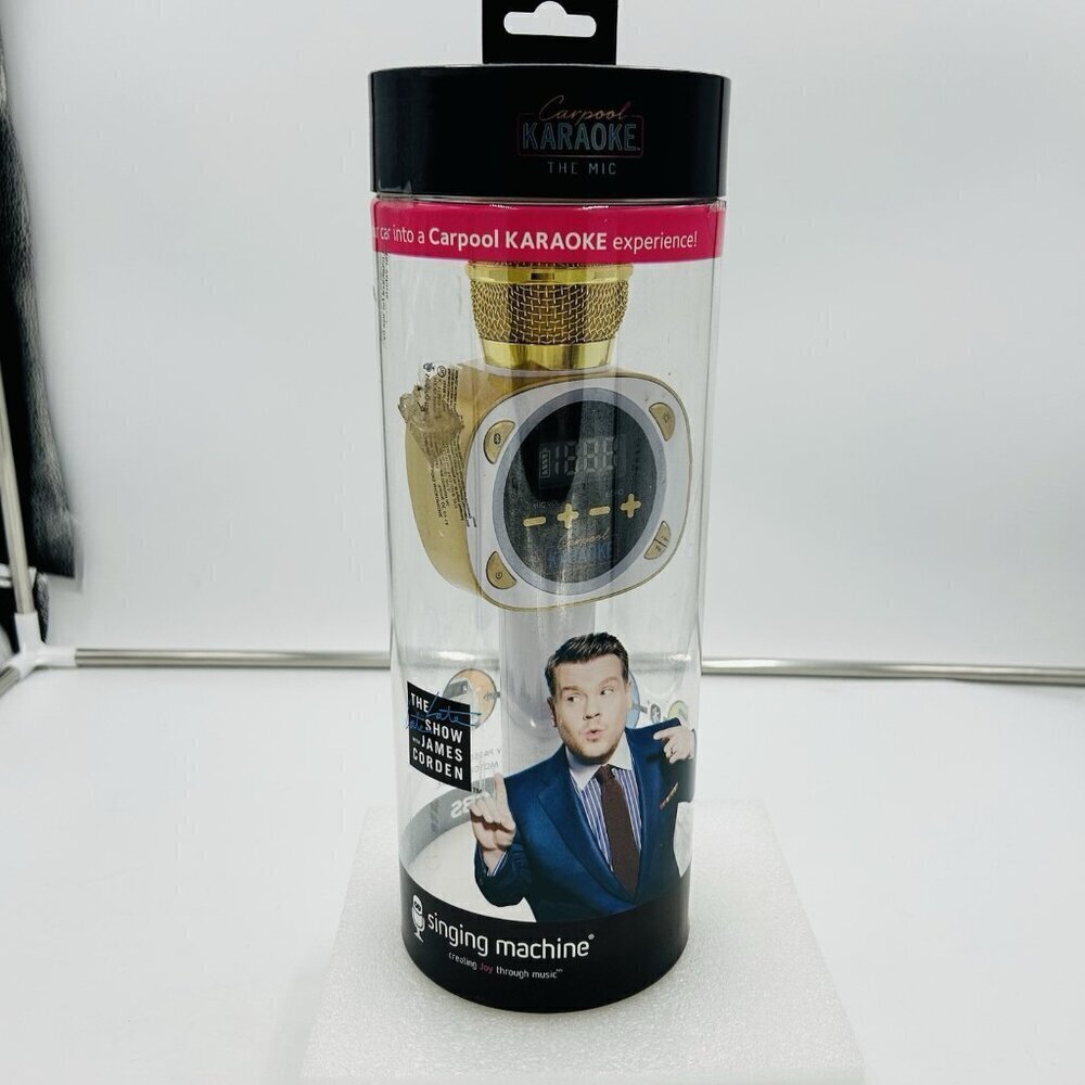 The Singing Machine Wireless Bluetooth Microphone Carpool Karaoke Machine